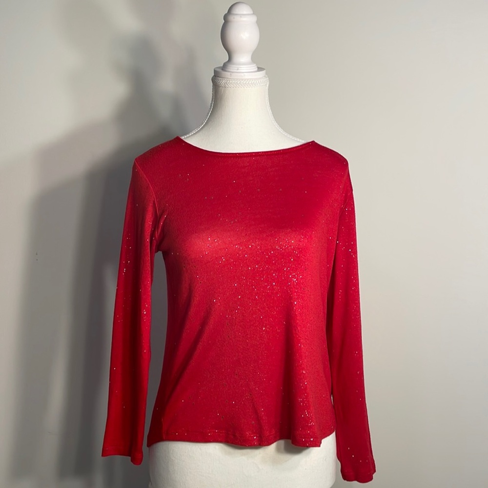 Long sleeve glitter speckled dress shirt - Youth